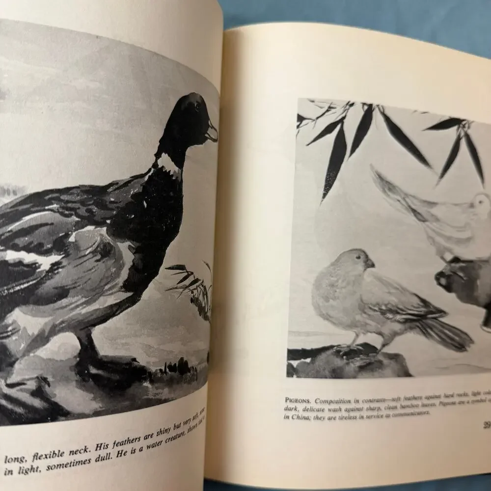 VTG 1966 Oriental Brushwork by Wang Chi-Yuan Art Book Water-Ink Painting Artist